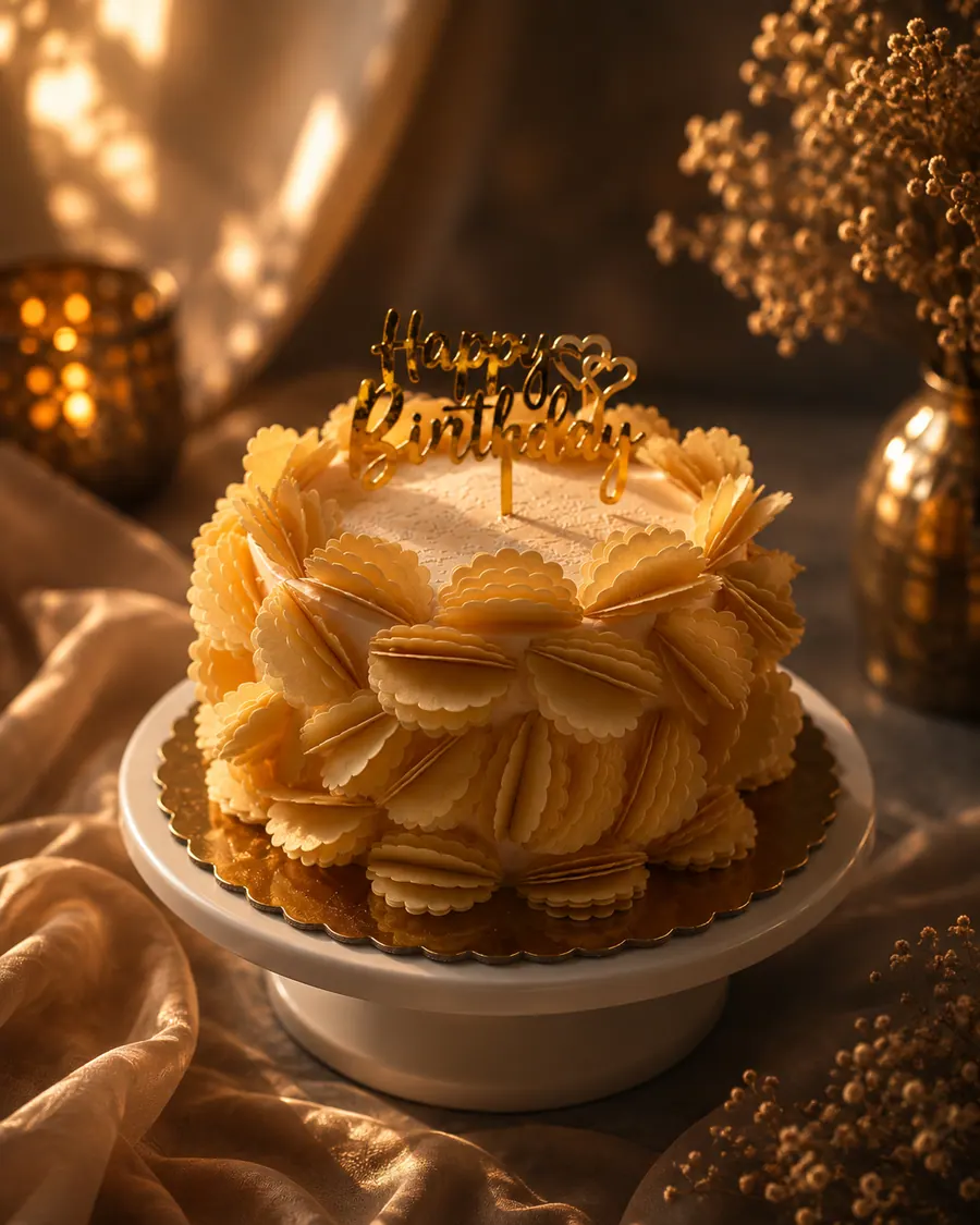 Tort personalizat — Auriu elegant