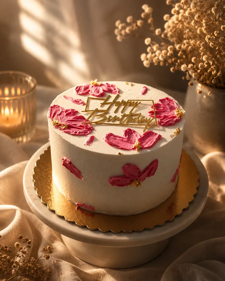 Tort personalizat — Flori roz