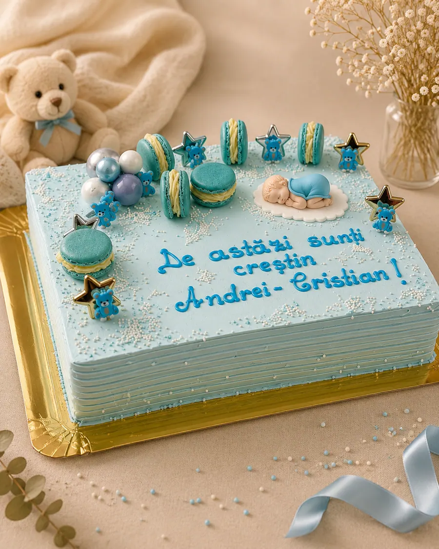 Tort personalizat — Botez — Andrei-Cristian