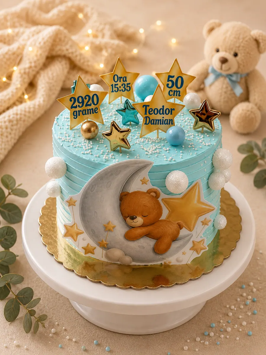 Tort personalizat — Botez — ursuleț