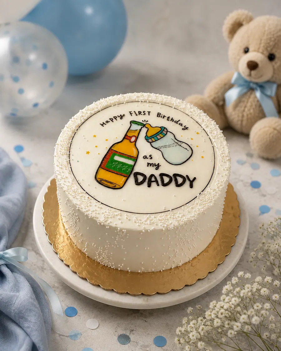 Tort personalizat — First Birthday as Daddy